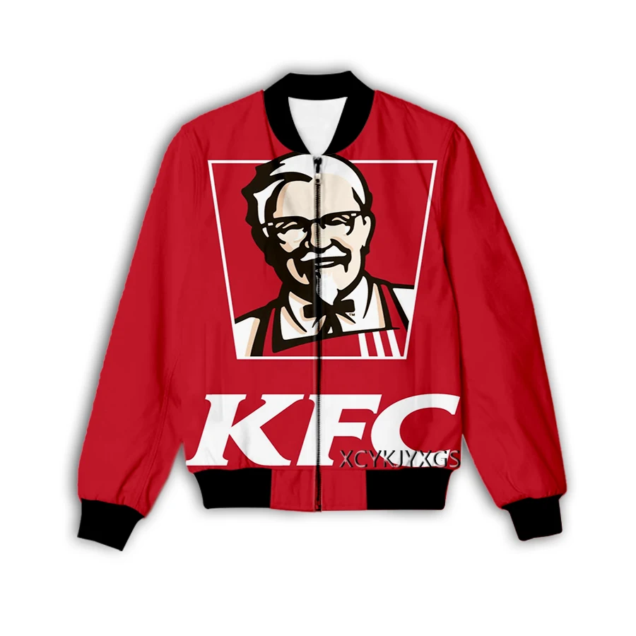 Phechion New Men/Women KFC 3D Printed Jacket Fashion Streetwear Men Loose Sporting Jacket & Coat M50