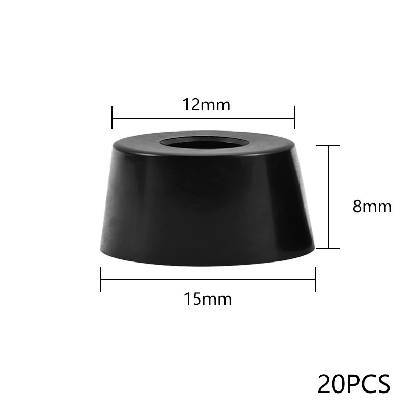 블랙 고무 발 의자 바닥 보호대, 미끄럼 방지 가구 발, 테이블 다리 커버, 스피커 캐비닛 하단 패드, 가구 부품, 20 개, 10 개