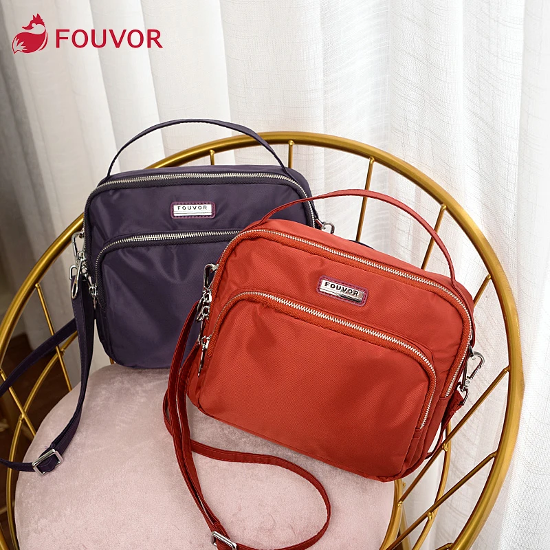 Fouvor Fashion Waterproof Nylon Shoulder Bag For Women Simple Wild Canvas Casual Ladies Oxford Messenger Bag 2895-09