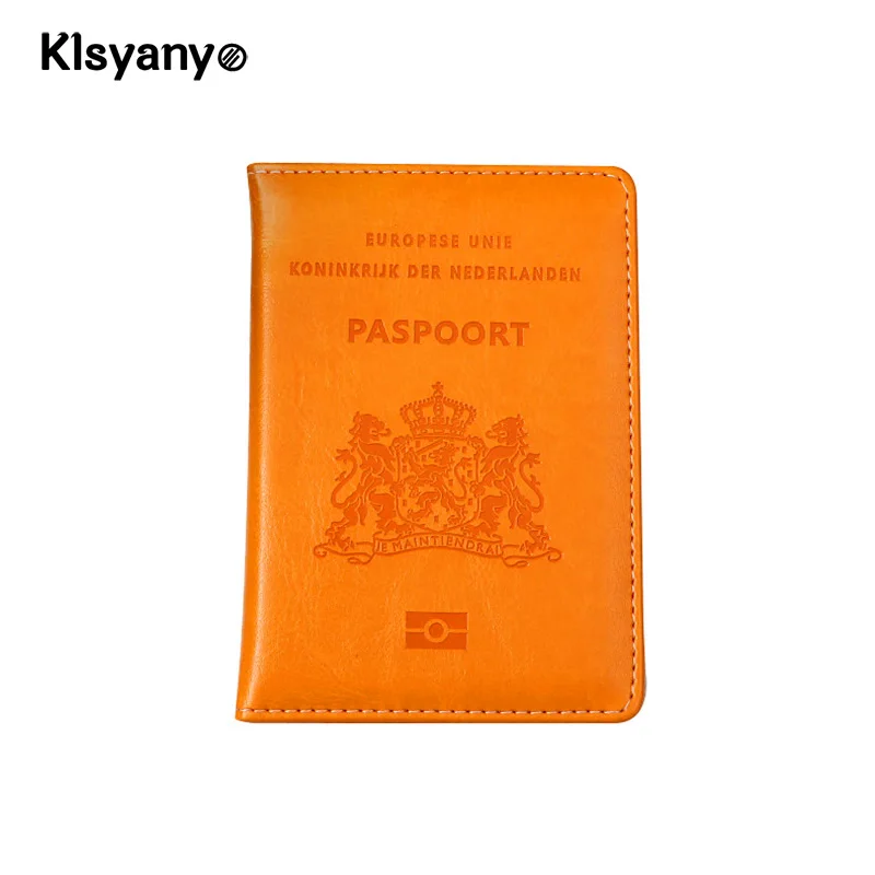 Fashion Holland Passport Cover Case PU Soft Leather Men Women Travel Organizer Documents Case Bank Cards Holder