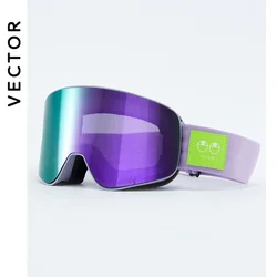 VECTOR-Gafas de esquí para hombre y mujer, lentes de Snowboard antiniebla y Anti ultravioleta, protección contra la nieve, UV400