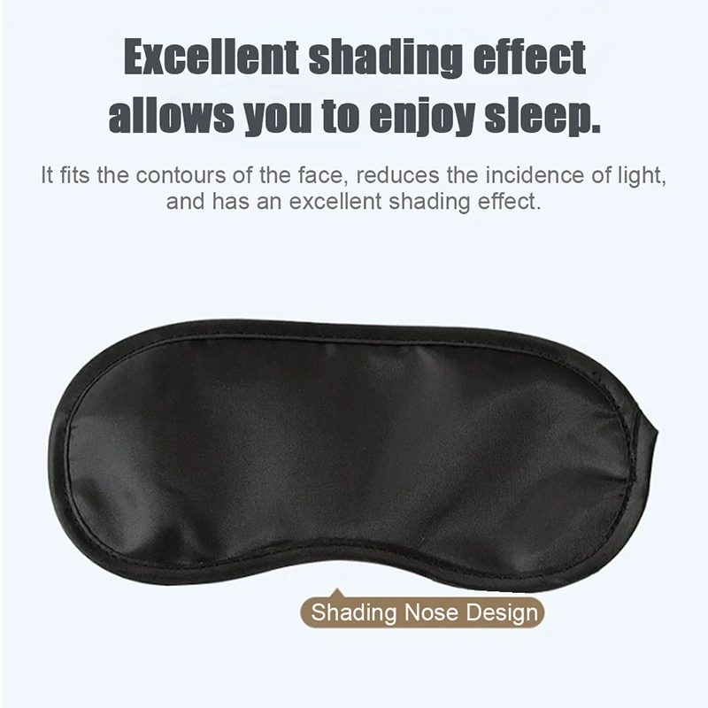 1Pc Natural Sleeping Eye Mask Eye Shade Cover Shade Eye Patch Women Men Soft Portable Blindfold Travel Eye Patch