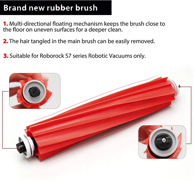 Roborock-ロボット掃除機用の取り外し可能なメインブラシ,掃除機部品s7t7 t7s t7plus t7splus