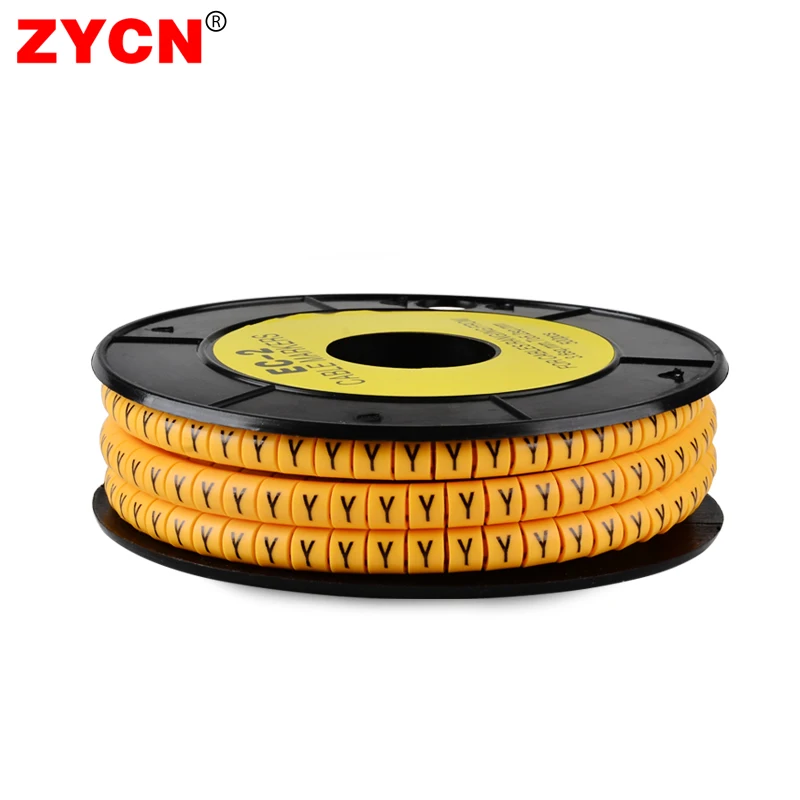 1 Roll Cable Markers Letter Number Tube EC 1 2.5 4 6 Square Mark Wire Label Pipe Network Line Sleeve Concave Antiskid PVC