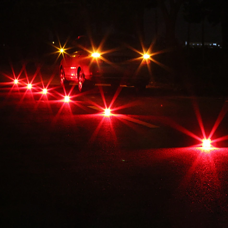 NEW Magnetic Emergency Roadside Safety Light IP44 LED Road Flare Red LED Safety Flare Flashlight Warning Night Lights