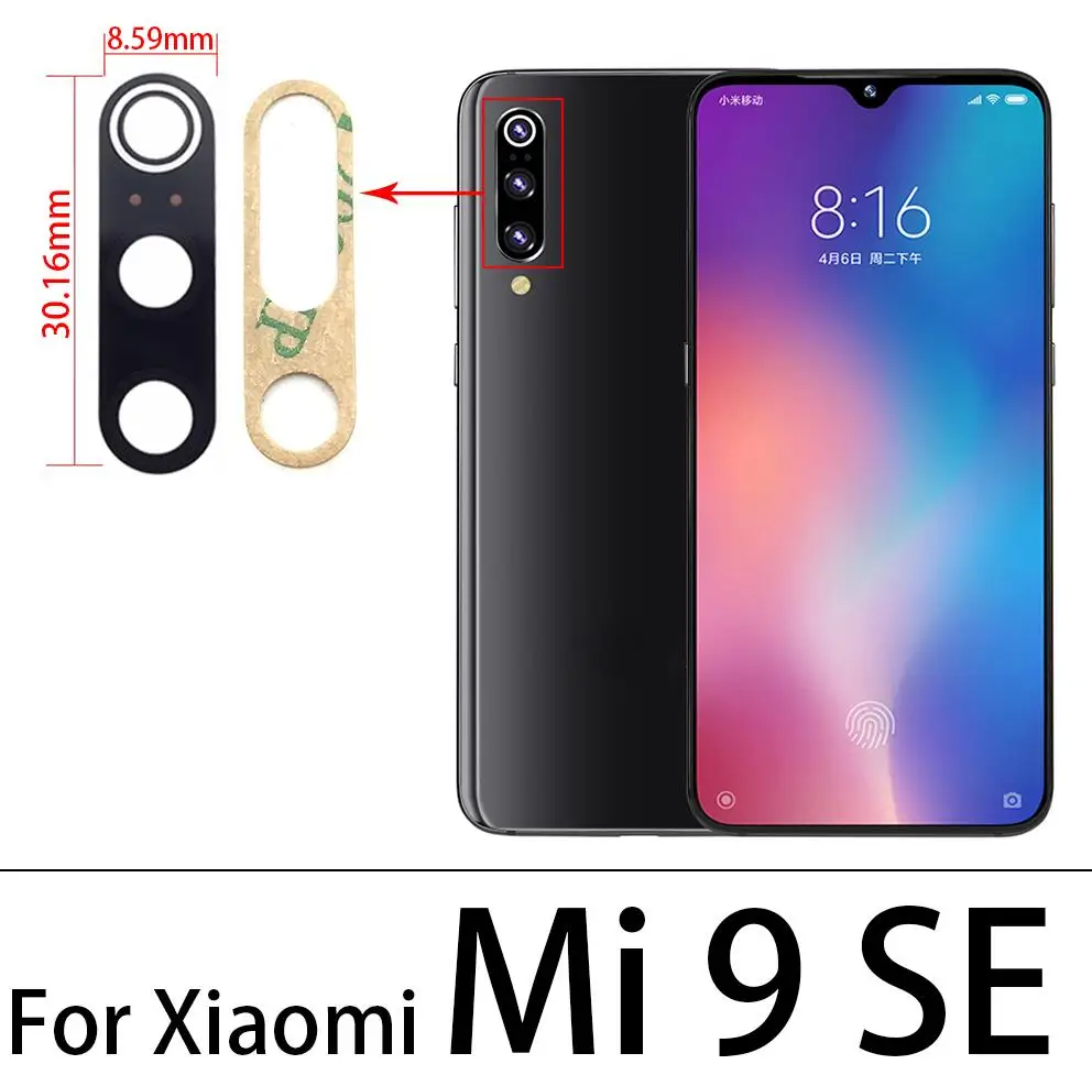 جديد اختبار الكاميرا الخلفية غطاء للعدسات الزجاجية مع حامل الإطار مع ملصق استبدال ل Xiaomi Mi 9 Mi 9 Se 12 11 Mi 8 Lite