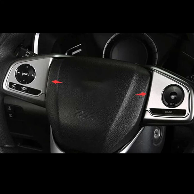 

ABS Matte For Honda CR-V CRV 2012-2016 Accessories Car Steering Wheel Button Frame Decoration Cover Trim Sticker Car-Styling