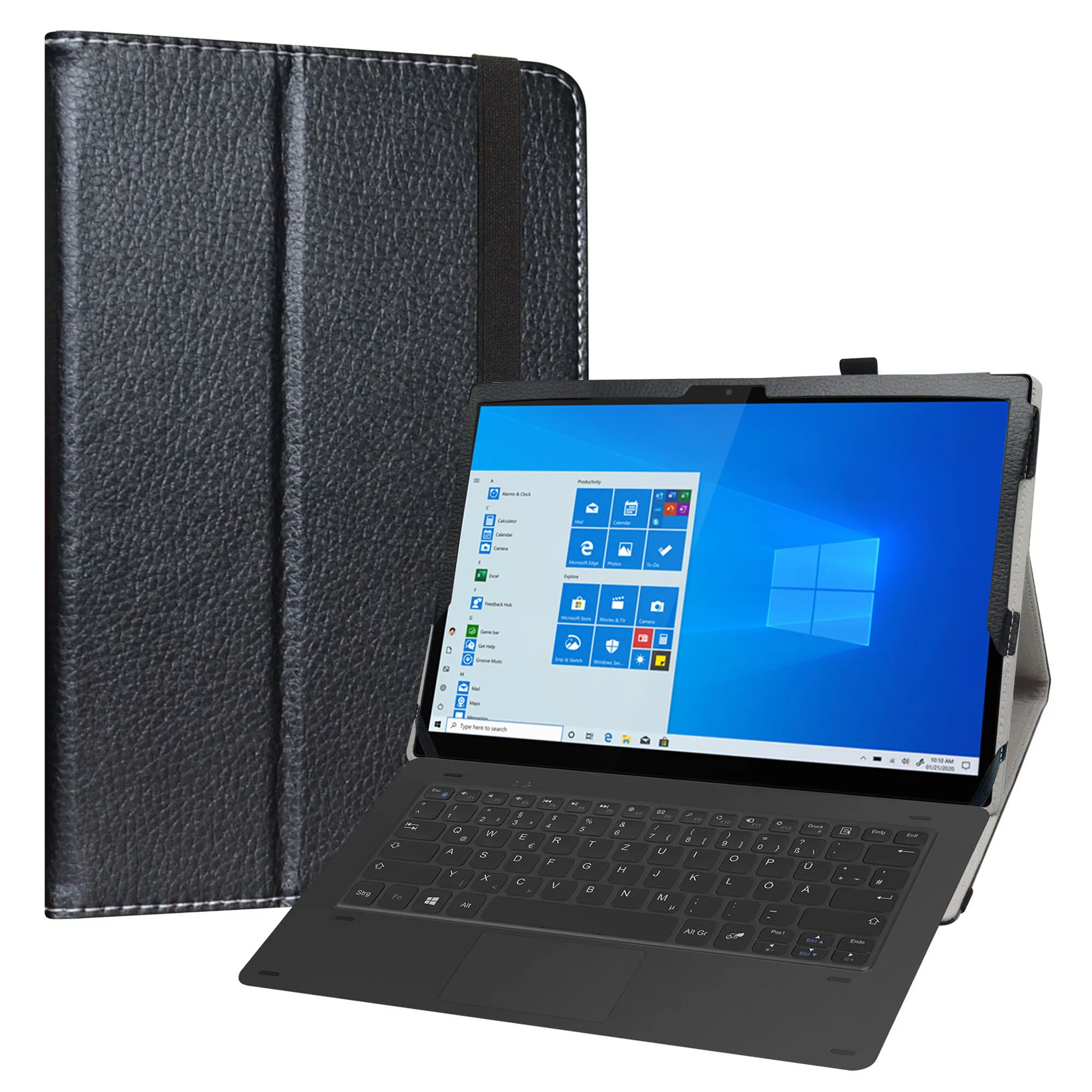 

Case For 13" Lenovo Yoga Duet 7 13IML05 Tablet Folding Cover with Elastic Closure