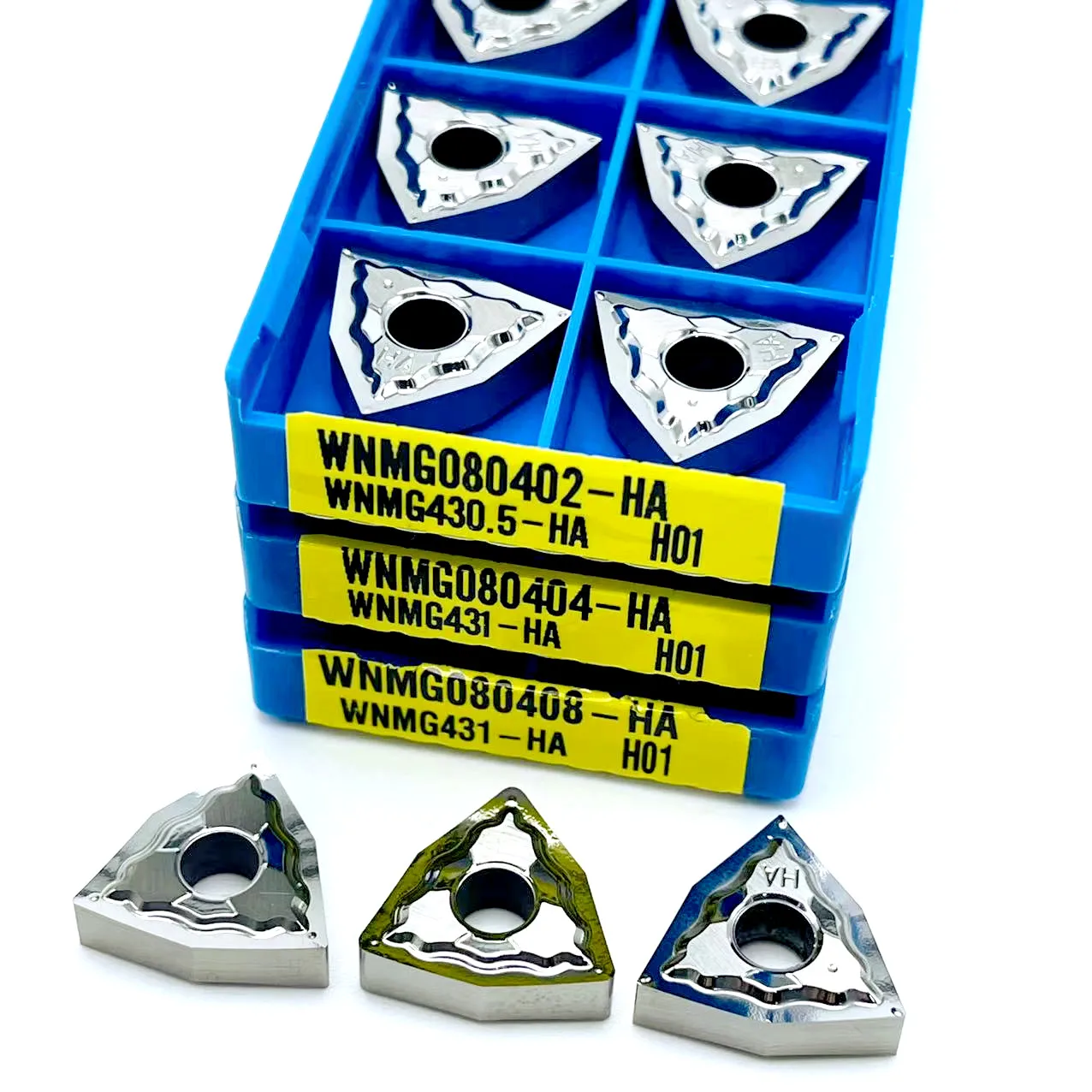 WNMG080402 WNMG080404 WNMG080408 HA H01 alta calidad 100% aleación de aluminio cortadores de alto brillo CNC herramientas de corte de madera