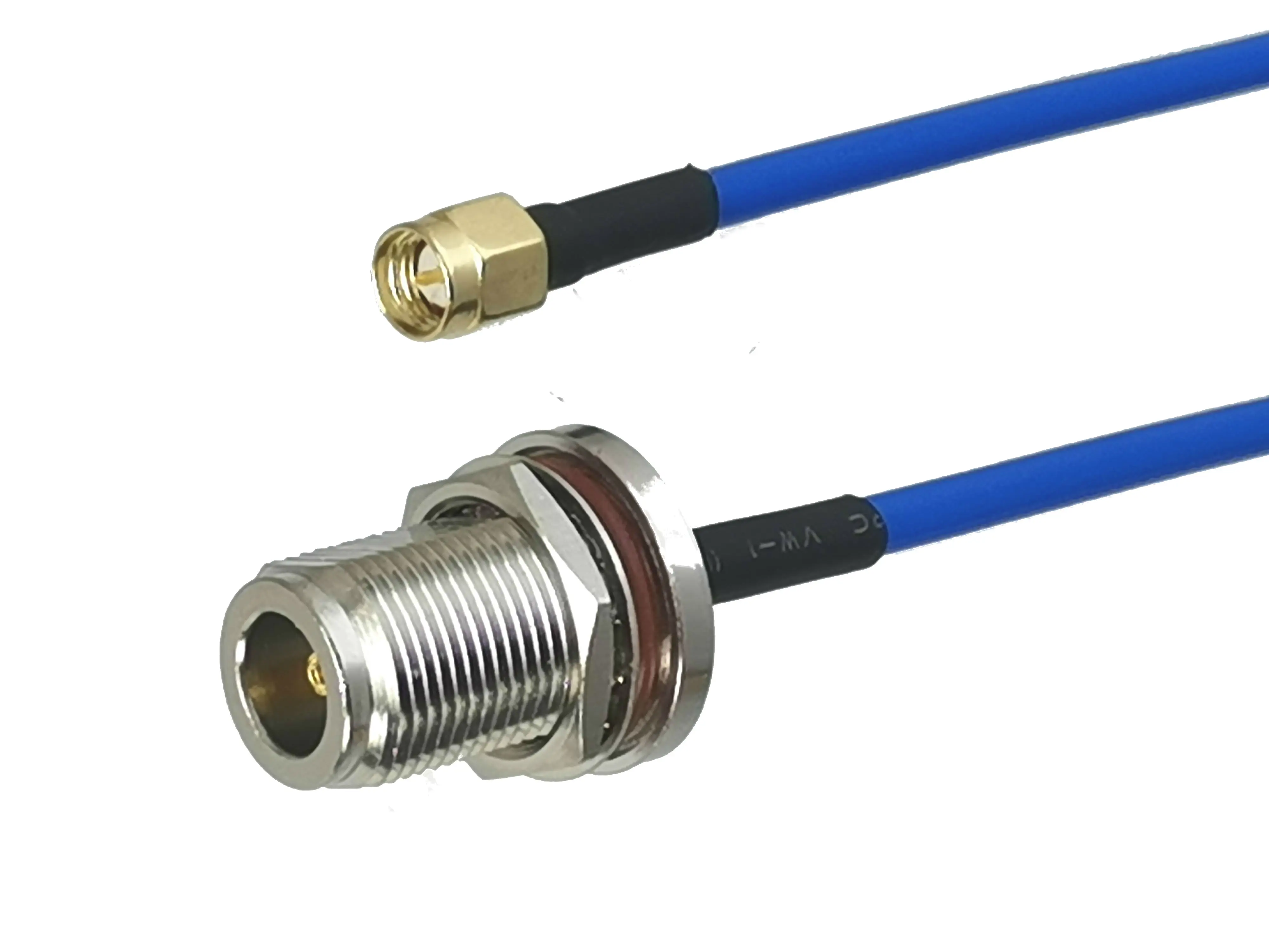 

1Pcs RG402 0.141" N Female Bulkhaed to SMA Male Plug Connector RF Coaxial Jumper Pigtail Bule Semi Flexible Cable 6inch~10M