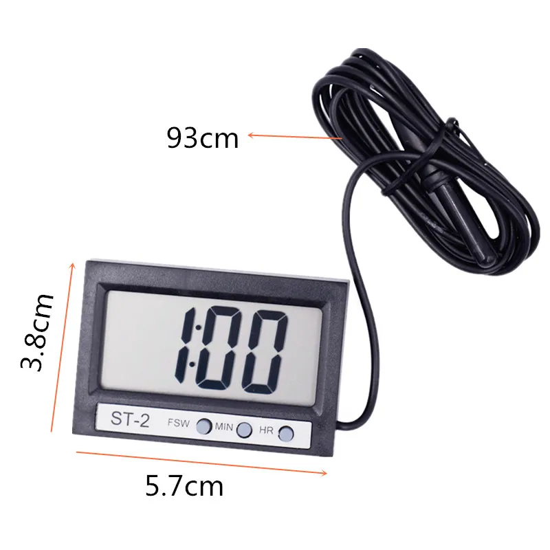 Indoor Convenient Temperature sensor probe in Out LCD Dual-Way Digital Thermometer & Clock thin shell portable temp tester 20%Of