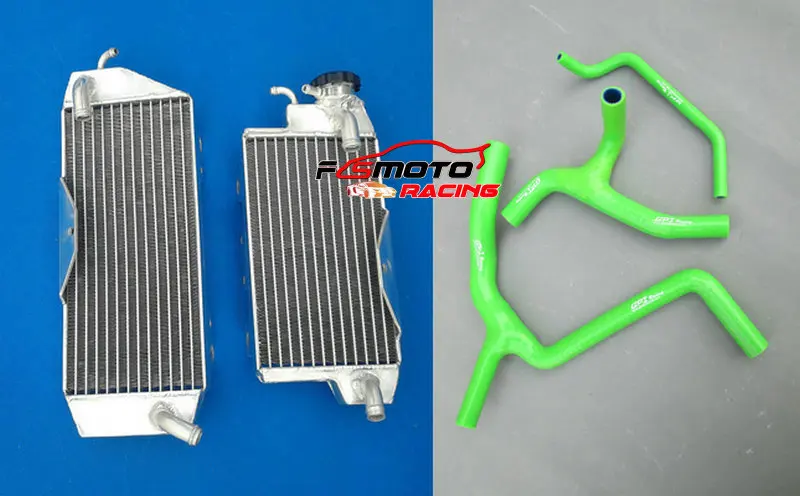 L&R Aluminum Radiator + Silicone Hose Cooling For Kawasaki KX450F KXF450 09 10 2009 2010