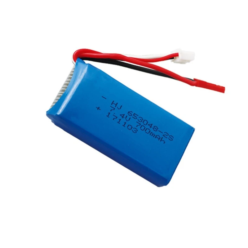 7.4V 700mah 653048 Rechargeable battery For FT007 RC Boat Toys Speedboat For Syma F1 FX059 RC aircraft 2s 7.4v LIPO Battery