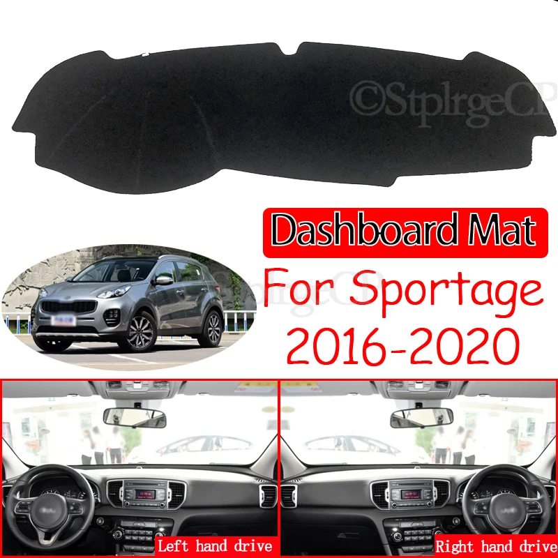 for Kia Sportage 2016 2017 2018 2019 2020 QL Anti-Slip Mat Dashboard Cover Pad Sunshade Dashmat Carpet Anti-UV Car Accessories R