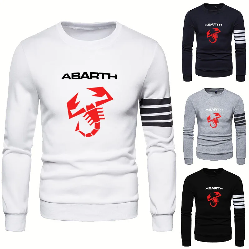 Fashion Casual Abarth Car Logo Printing Spring Autumn Splicing Men's Sweatshirt Cotton Harajuku High Quality Men hoodie