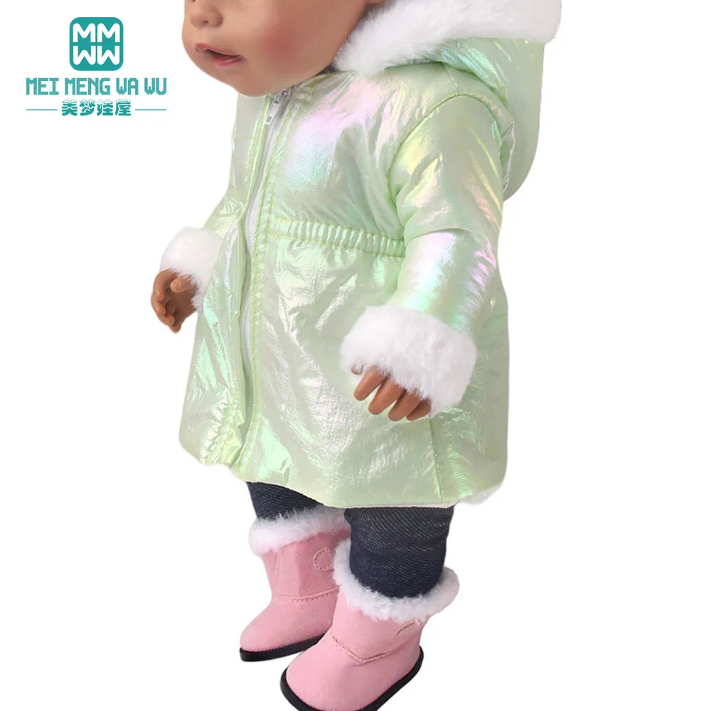 Clothes for doll fits 43-45cm Baby New Born Doll american doll Fashion Hooded Cotton Jacket gift for girls