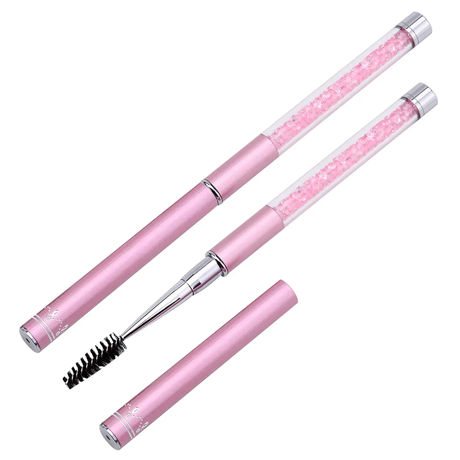 Brosses à Mascara en diamant, 5 pièces, pour sourcils et cils, baguettes de Mascara, applicateurs, brosses pour les yeux