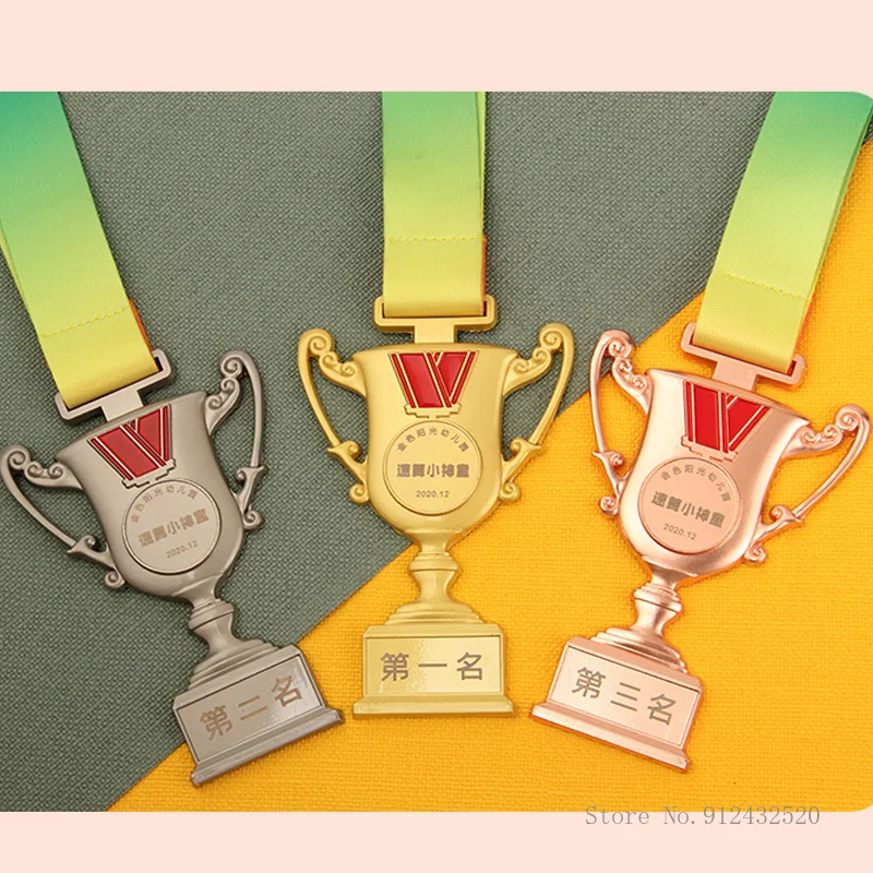 Custom Metal Award for Kindergarten Medal, Gold, Silver and Bronze, School Sports Games, Creative Souvenirs, Prize