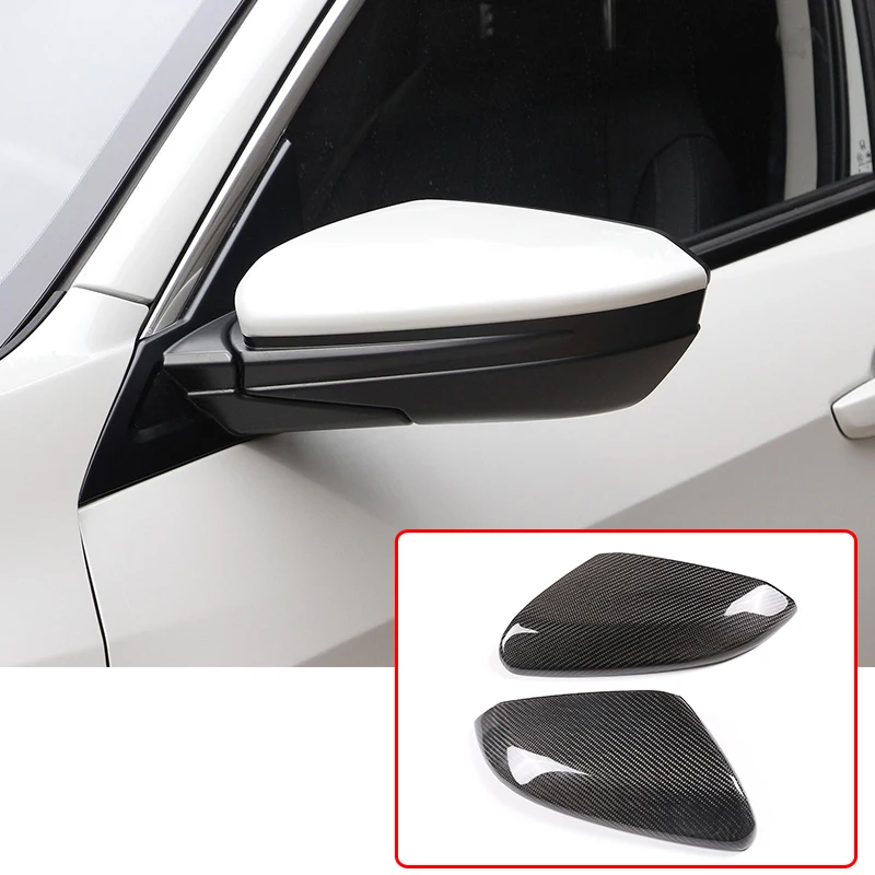 

Real Carbon fiber Car Covers Shell Rearview Mirror Edge Guards Cover For Honda Civic 10th 2016 2017 2018 Accessories