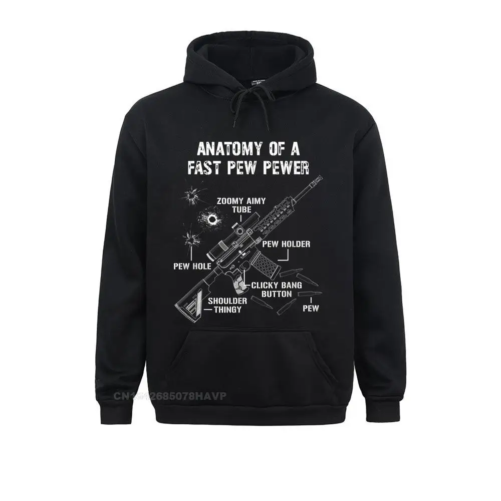 Funny Anatomy Of A Pew Pewer 2A Supporter Funny Gun Meme Hoodie Men Anime Sweater Hoodies Autumn Sweatshirts Retro Clothes