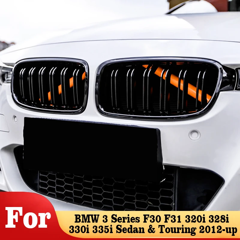 Car Front Grille Trim Strips Cover Frame For BMW 3 Series F30 F31 320i 328i 330i 335i Sedan & Touring 2012-up Sport Accessories