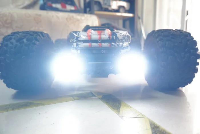 Front and rear led headlights combination for 1:10 TRAXXAS EREVO