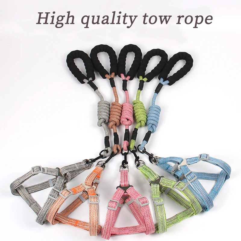 

Pet Supplies Multi-color Round Rope Dog Leash Dog Chain Soft Dog Pulling Belt Medium and Large Dogs Supplies