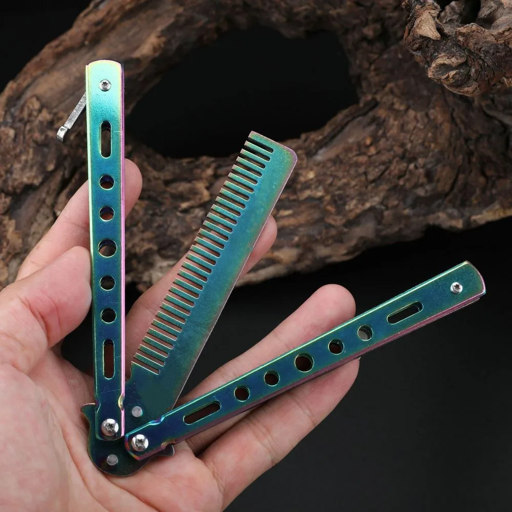 Beginner Butterfly Knife Six-Hole Butterfly Practice Knife Training Knife All-Steel Butterfly Play Knife Unedged Butterfly Knife