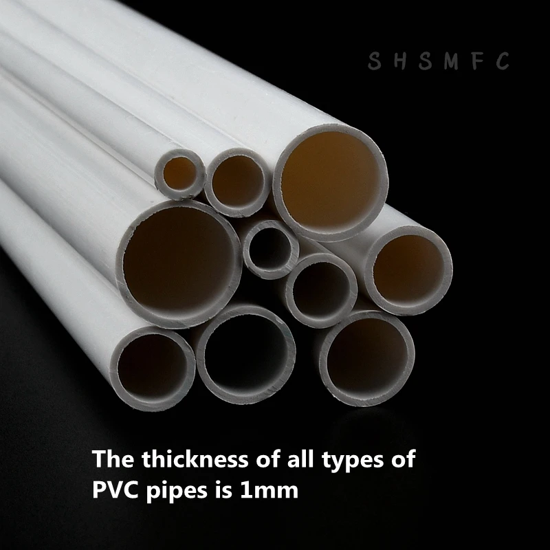 2~10pcs Length 50cm Outer Diameter 6~20mm PVC White Pipe Fish Tank Aquarium Tube Garden Irrigation Watering Fittings