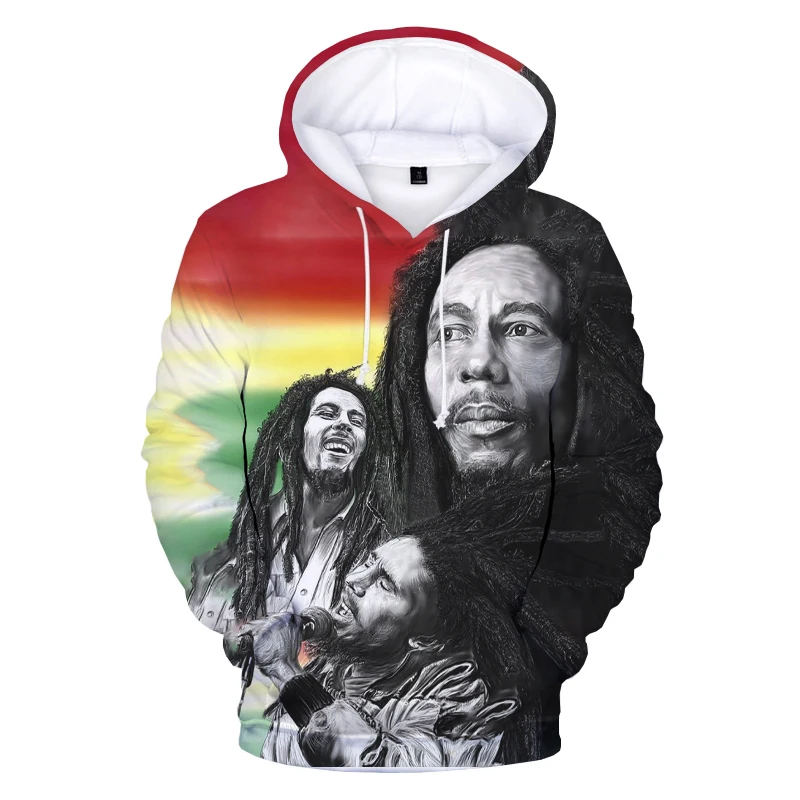 Bob Marley 3D drukowane bluzy bluzy dla mężczyzn i kobiet Reggae bluzy drukowane swetry Unisex duża, w stylu Harajuku bluzy