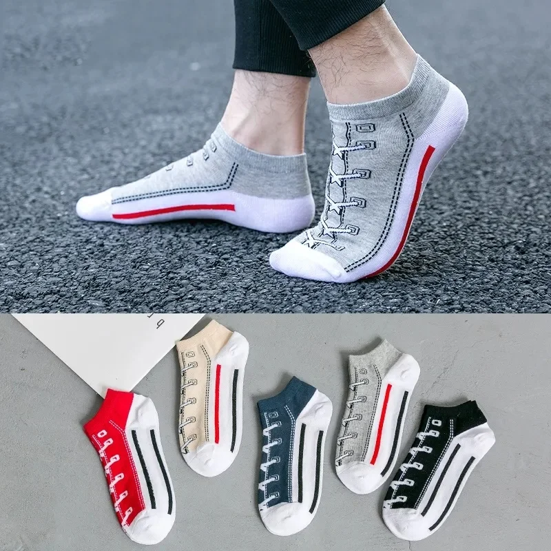 2021 new mens cotton boat socks fashion funny casual sports socks college style couple canvas socks female boat socks nude socks