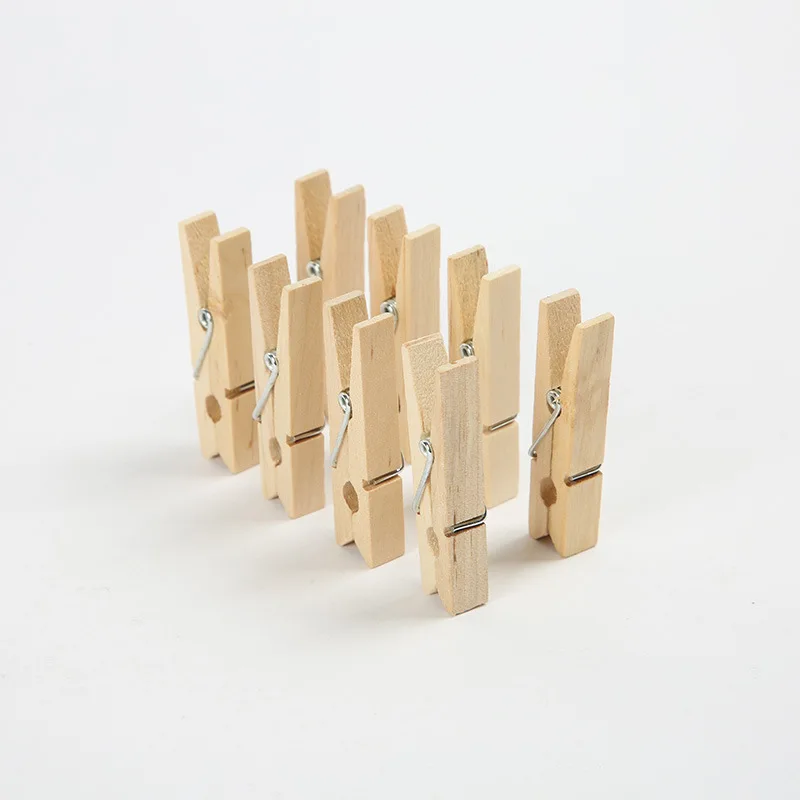 25/50/100 pcs Mini 25mm Natural Wooden Clips Photo Clips Clothespin DIY Wedding Party Wooden Clip Clips Pegs Dropshipping