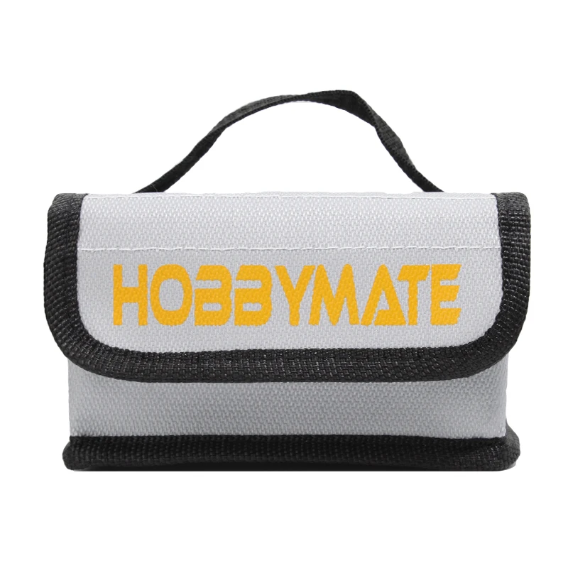 HOBBYMATE Lipo Charging Bag Fireproof, Lipo Battery Safe Bag for Storage & Charging Lipos - Mini Size (110x110x70 mm)