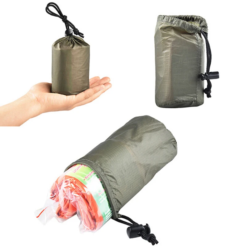 1pc Lightweight Camping Sleeping Bag Storage Bag Outdoor Emergency Sleeping Bag Storage With Drawstring Sack For Camping Hiking