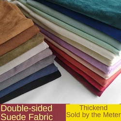 Four-sided Elastic Double-sided Suede Fabric By The Meter for Pillowcase Clothes Skirt Dress Diy Sewing Velvet Textile Plain Per