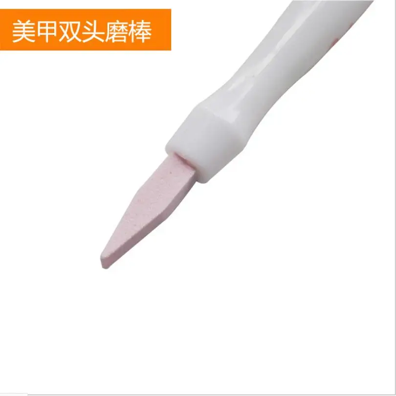 1Pc  Scrub Stone Nail Files Buffer Manicure Stick Grinding Rod Cuticle Remover Nail Art Manicure Ceramic Trimmer Buffing T0272