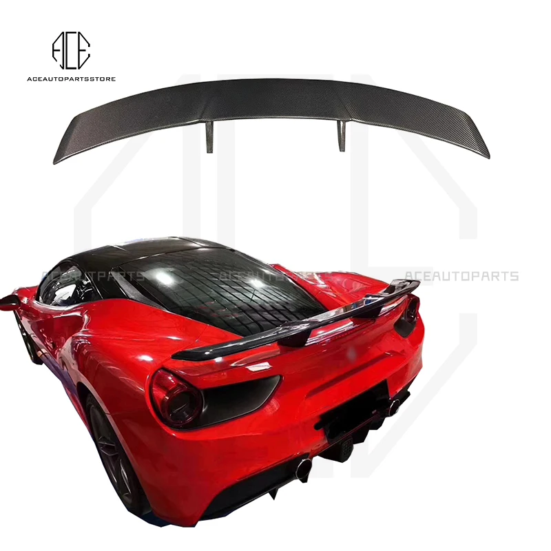 

Углеродное волокно, задний спойлер для багажника, подходит для Ferrari 488 GTB, спойлер в стиле Spider Novi, комплект кузова
