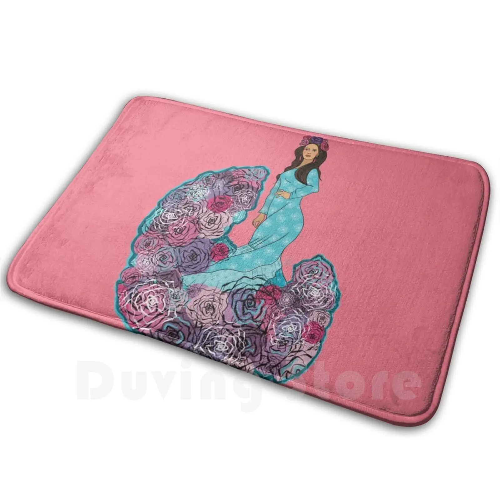 Flamenca Rose Dress , De Cola Carpet Mat Rug Cushion Soft Dancesevillanas Dance Sevillanas Flamenco Flamenca Flamenka