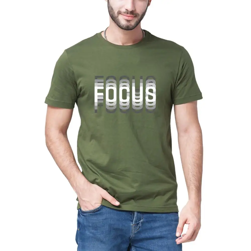 100% cotton summer loose Focus print Funny men T shirt casual loose o-neck men tshirt short sleeve t-shirt male tee sweatshirt