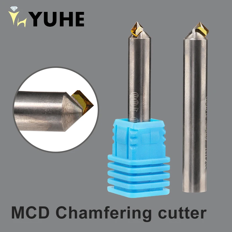 MCD Diamond Chamfer Milling Tools Lathe Bits Crystal Mirror Milling Cutter CNC Hub Turning Inserts for Processing Jewelry Tools