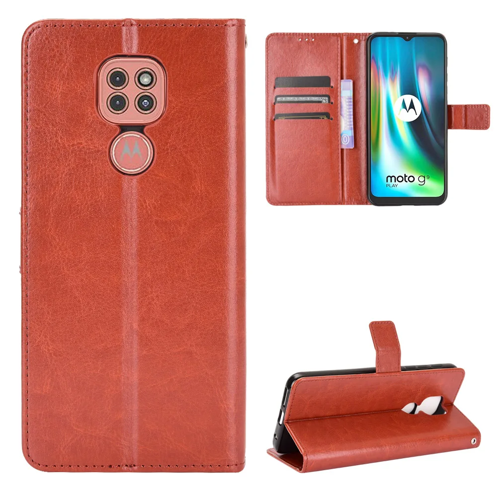 Für Motorola Moto G9 Spielen Fall klassische Flip Luxus Brieftasche PU Leder Telefon Taschen Für Motorola Moto G9 Spielen G 9 G9Play Fall Abdeckung