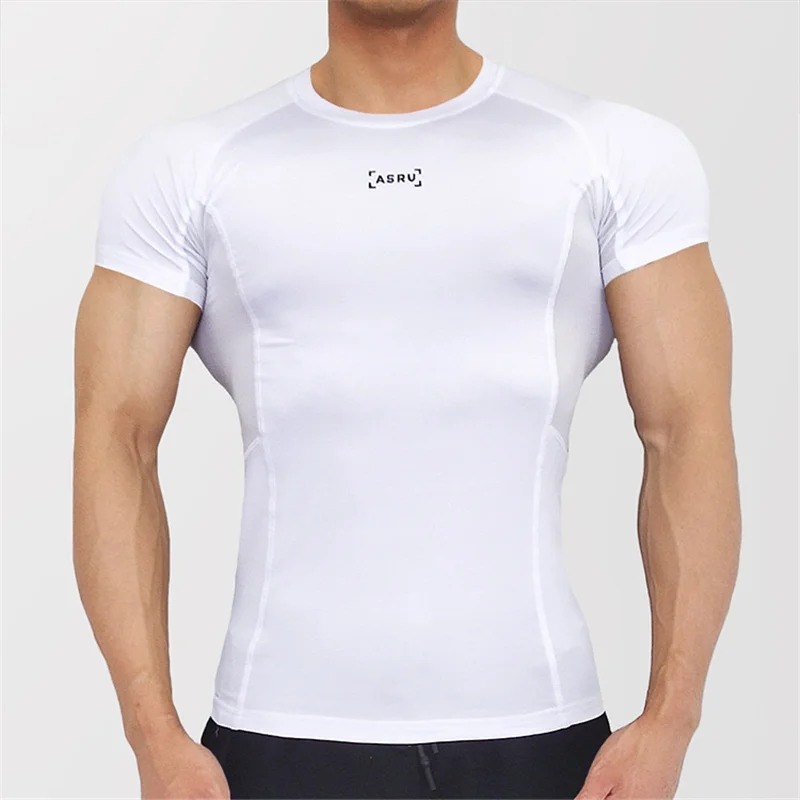 Fitness Shirt Quick Dry  T Shirt Mens Gym Running Sport TShirt Short Sleeve Exercise Training Bodybuilding Workout Sweatshirt