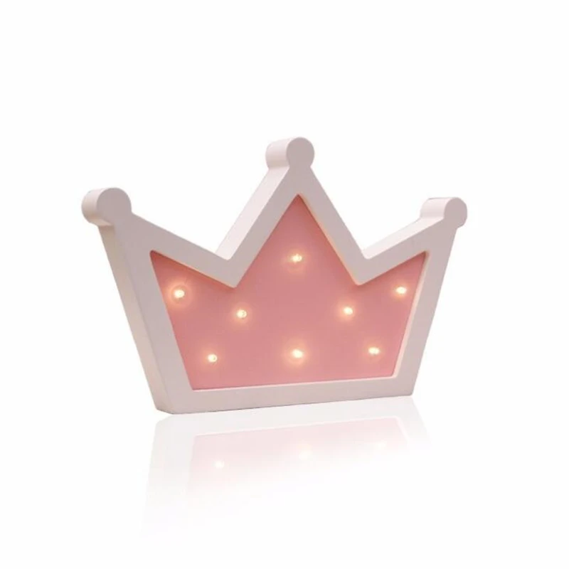 2025 INS Style Wood Crown Model Night Light Warm White Table Light Battery Power New Year And Valentine Day Creative child Gift