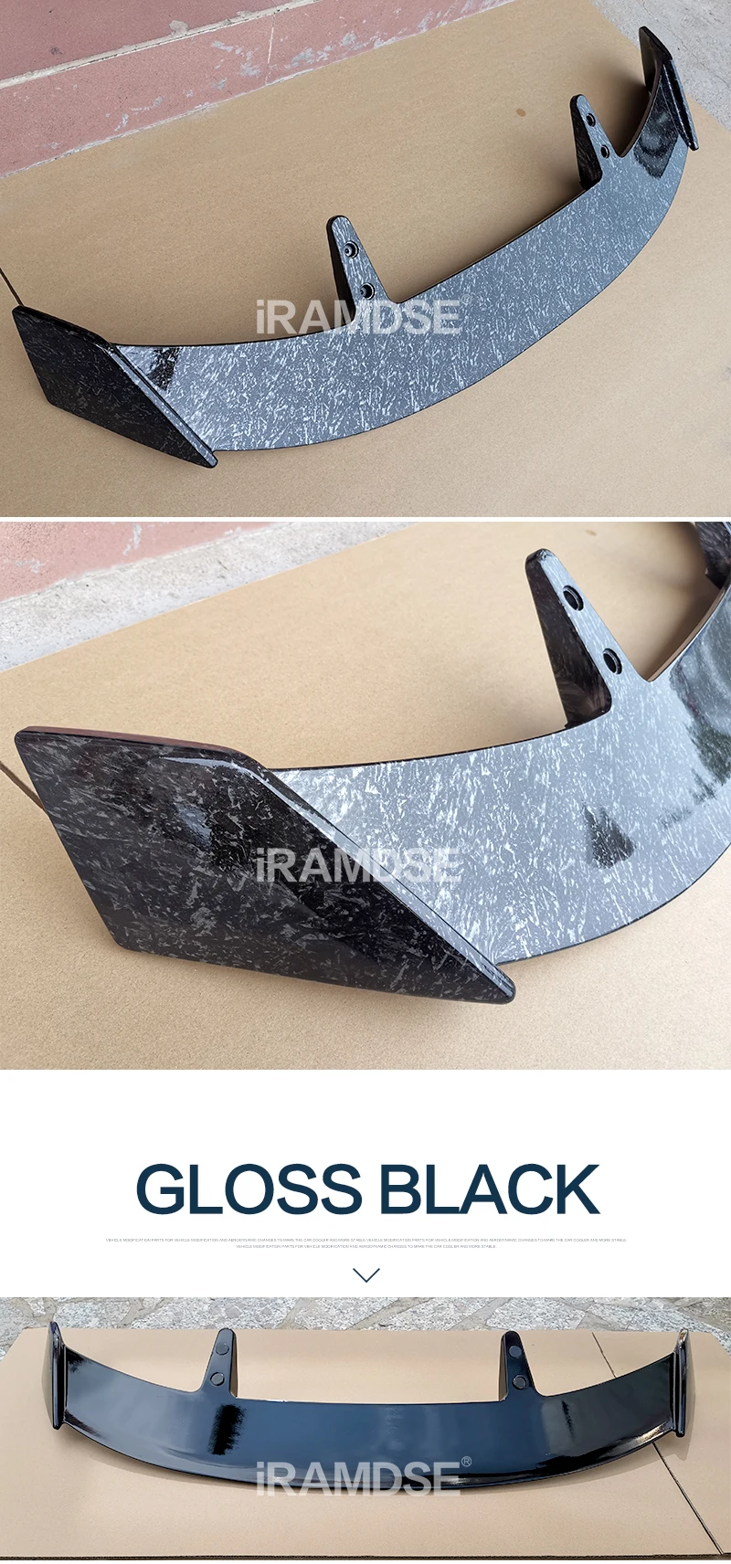 Gloss Black Spoiler for SEAT Ibiza Leon Carbon Paint 2009-2021 Year Rear Windshield Wing Trunk ABS Accessories