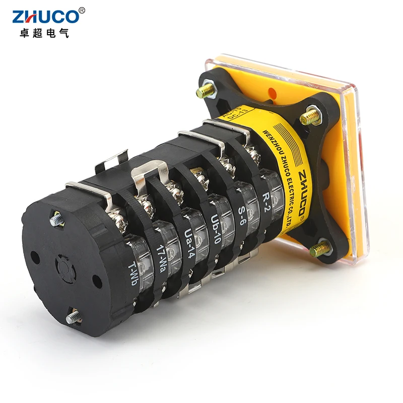 ZHUCO SZW25-64D/6 25A Forward And Reverse Fast And Slow Speed Multi-Position Milling Machine Universal Changeover Cam Switch