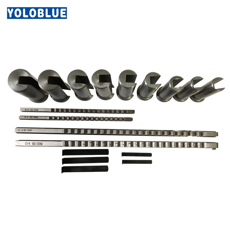 Imagem -02 - Hss Metric Keyway Broach Cutter Métrico b c Push tipo mm mm mm mm Bucha Sleeve 5pc Shim Ferramenta de Corte para Metais 18 Peças