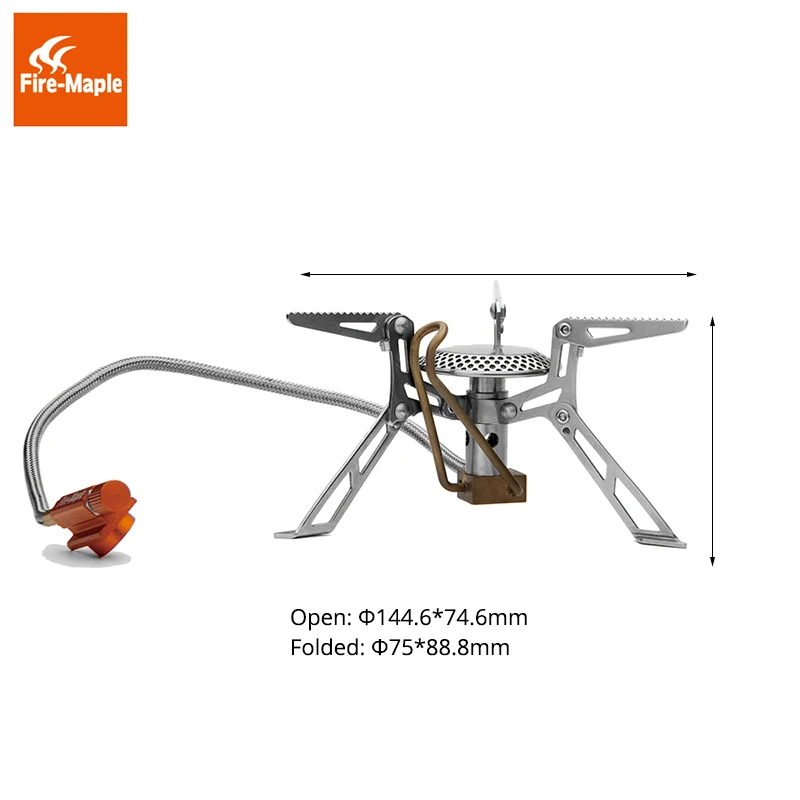 Hiking Gas Stoves Outdoor Picnic Stove Fire Maple Ultralight Portable Stainless Steel Gas Furnace FMS-118 Camping Gas Burners