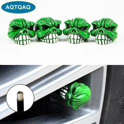 4Pcs/Set Valve Caps Skull Tire Valve Dust Caps for Car, Motorbike, Bicycle Accessories tire valve caps