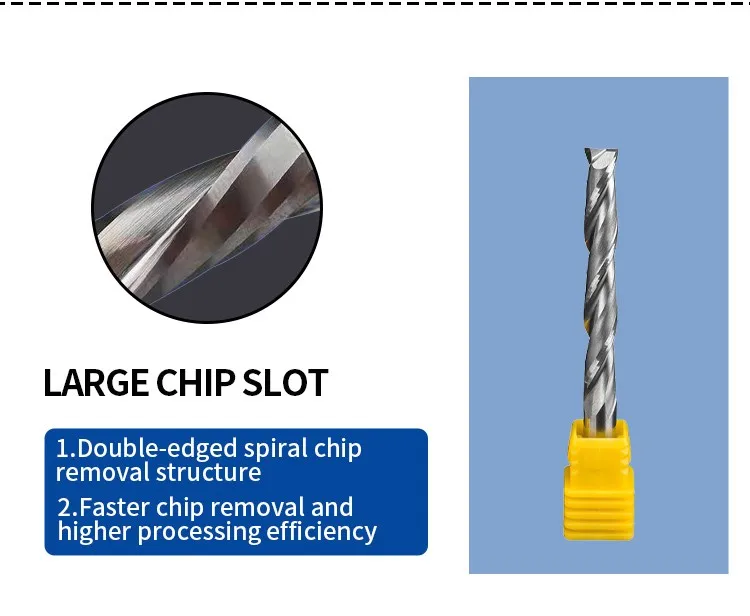 Spiral Carving Milling Cutter Wood Board MDF Slotting Through Flower Cutting Engraving Tungsten Carbide Endmills For Chipboard