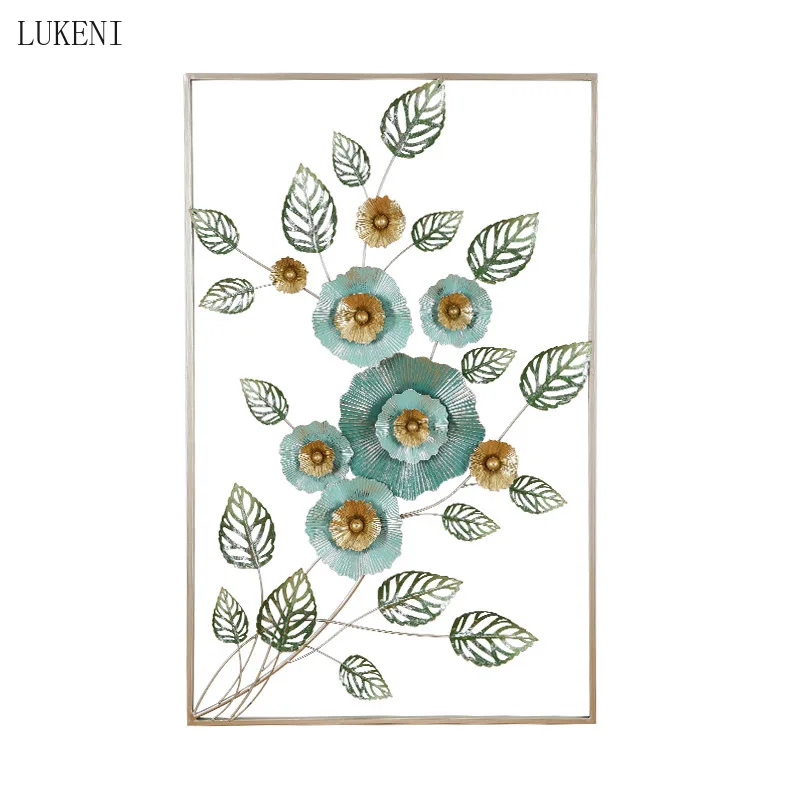 

European Style Wrought Iron Flower and Grass Wall Decoration Restaurant Aisle Decoration Personality Old Wall Hanging Decoration